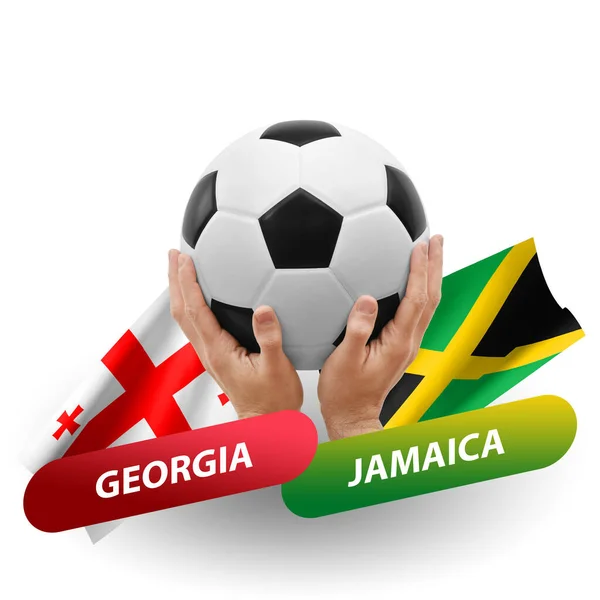 Soccer Football Competition Match National Teams Georgia Jamaica — Foto Stock