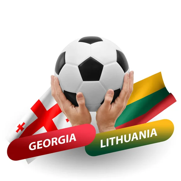 Soccer Football Competition Match National Teams Georgia Lithuania — Photo