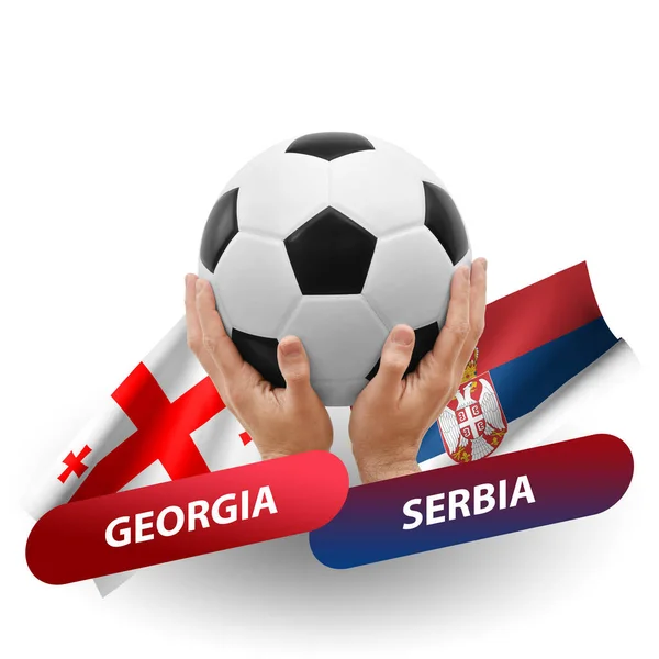 Soccer Football Competition Match National Teams Georgia Serbia — Photo
