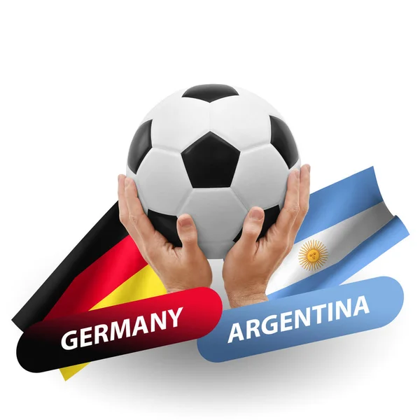 Soccer Football Competition Match National Teams Germany Argentina — Fotografia de Stock