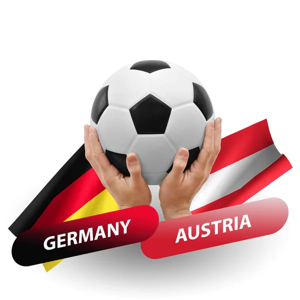 サッカーの試合 代表チームドイツ対オーストリア — ストック写真