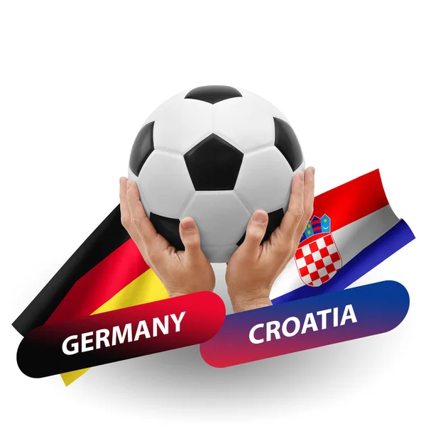 Soccer Football Competition Match National Teams Germany Croatia — Stockfoto