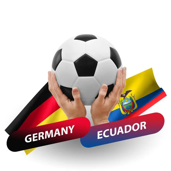 Soccer Football Competition Match National Teams Germany Ecuador — Stockfoto