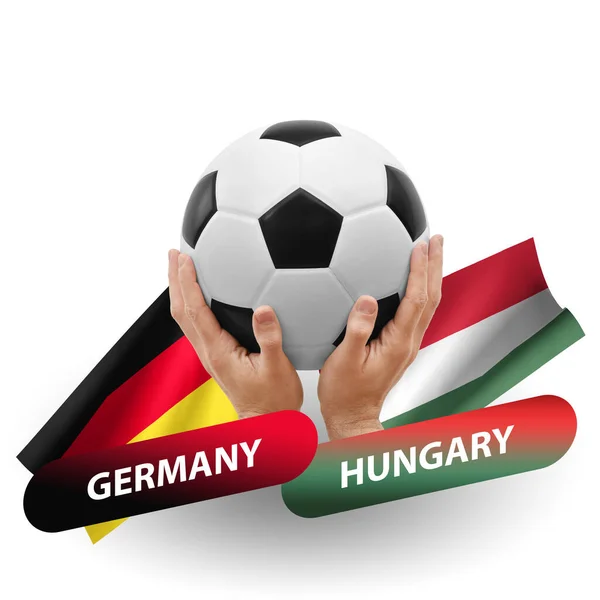 Soccer Football Competition Match National Teams Germany Hungary — Stockfoto