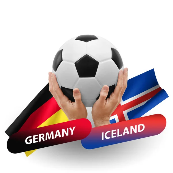 Soccer Football Competition Match National Teams Germany Iceland — стоковое фото