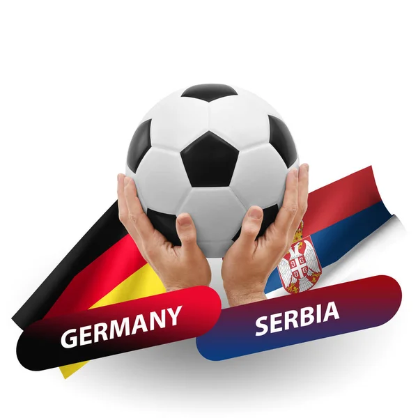 Soccer Football Competition Match National Teams Germany Serbia — Photo