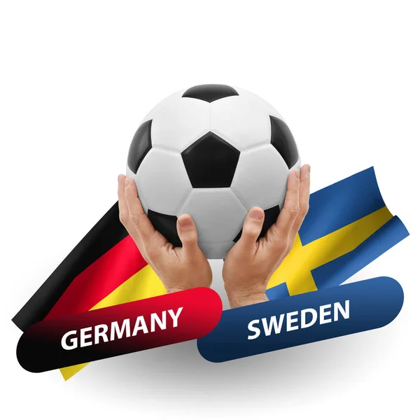 Soccer Football Competition Match National Teams Germany Sweden — Stockfoto