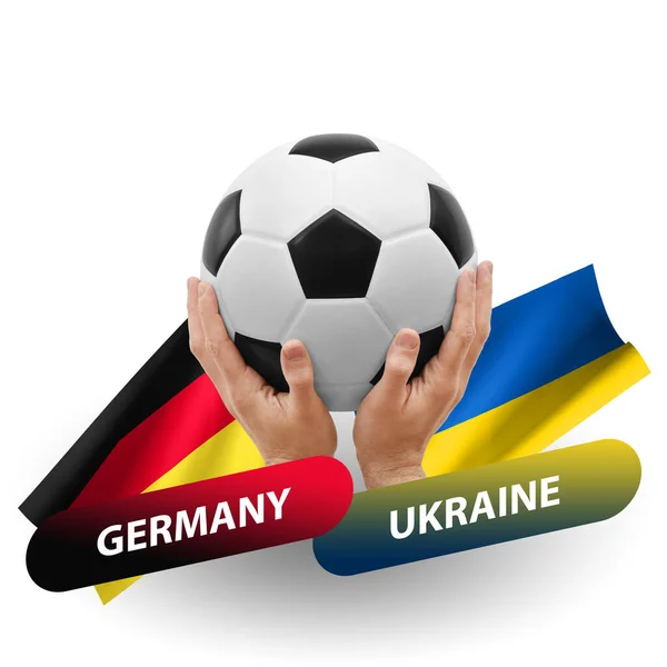 Soccer Football Competition Match National Teams Germany Ukraine — стокове фото