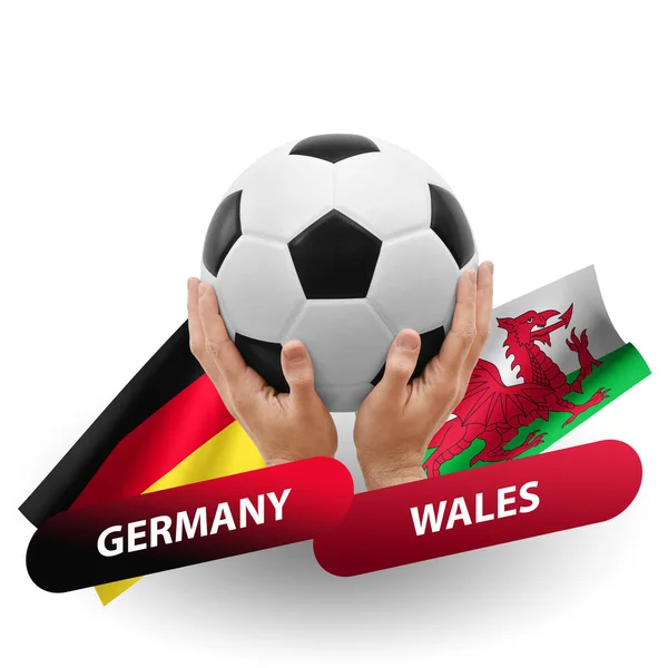 Soccer Football Competition Match National Teams Germany Wales — Stockfoto
