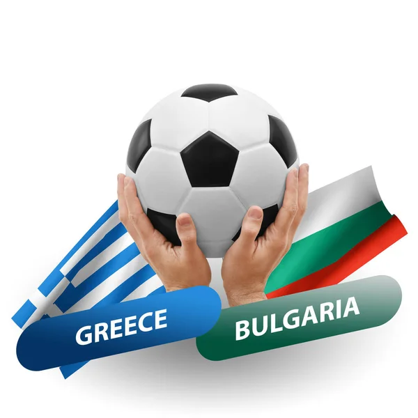Match Football Compétition Équipes Nationales Grèce Bulgaria — Photo