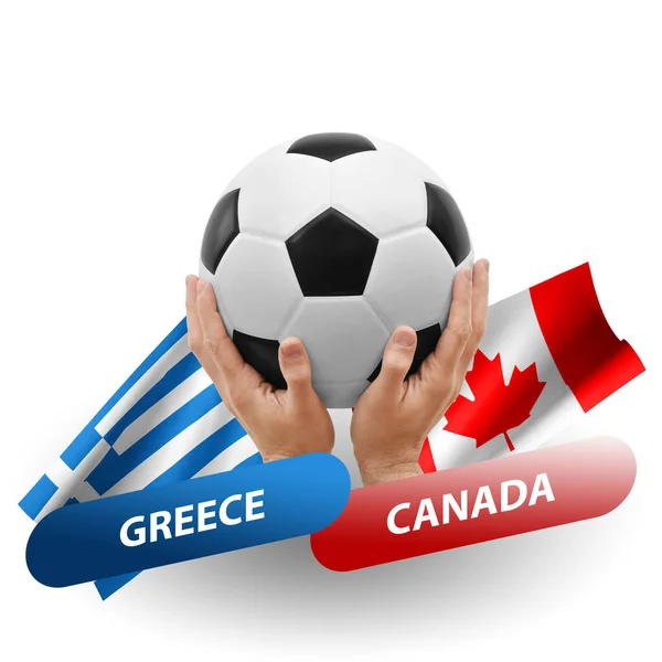 Football Match Compétition Football Équipes Nationales Grèce Canada — Photo