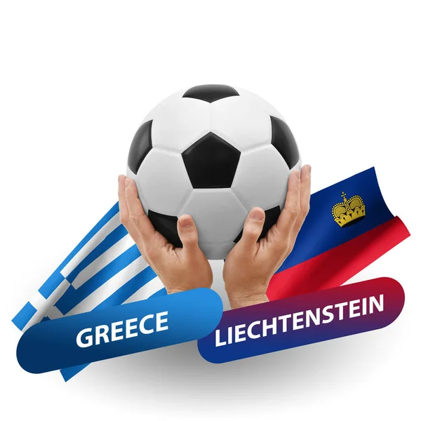 Soccer Football Competition Match National Teams Greece Liechtenstein — Photo