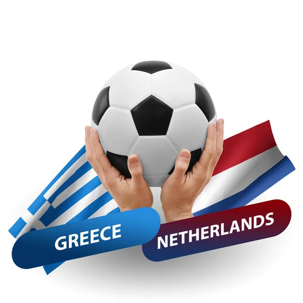 Soccer Football Competition Match National Teams Greece Netherlands — Photo
