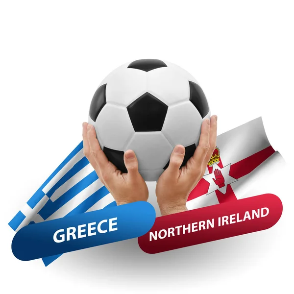 Soccer Football Competition Match National Teams Greece Northern Ireland — Φωτογραφία Αρχείου