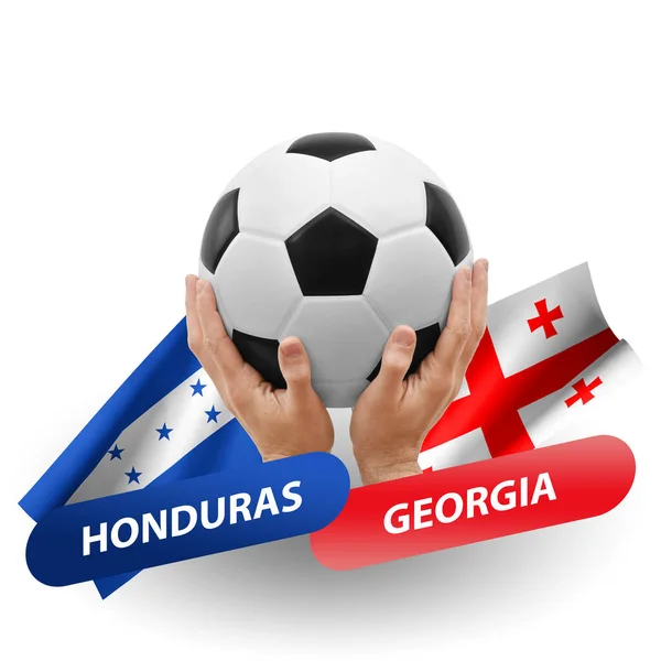 Soccer Football Competition Match National Teams Honduras Georgia — Stock Fotó