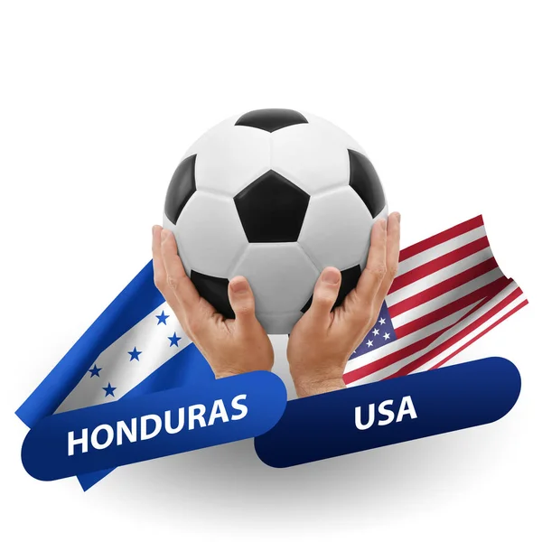 Soccer Football Competition Match National Teams Honduras Usa — Zdjęcie stockowe
