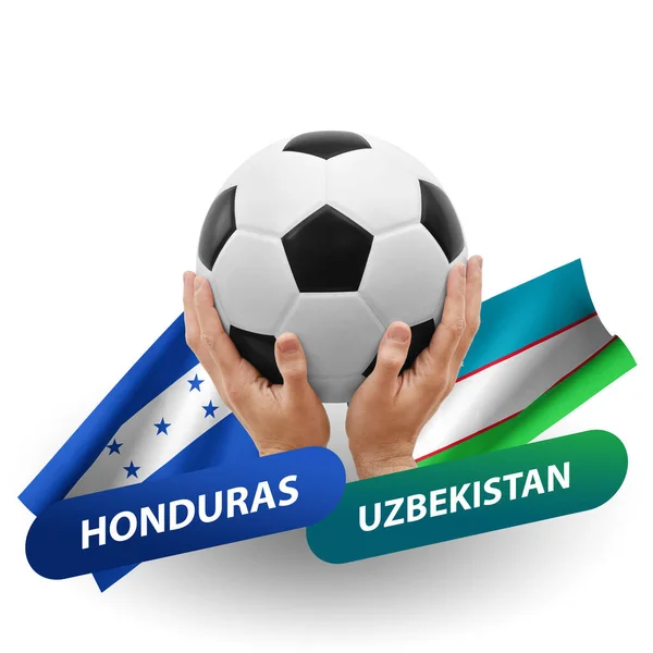 Soccer Football Competition Match National Teams Honduras Uzbekistan — Stock Fotó