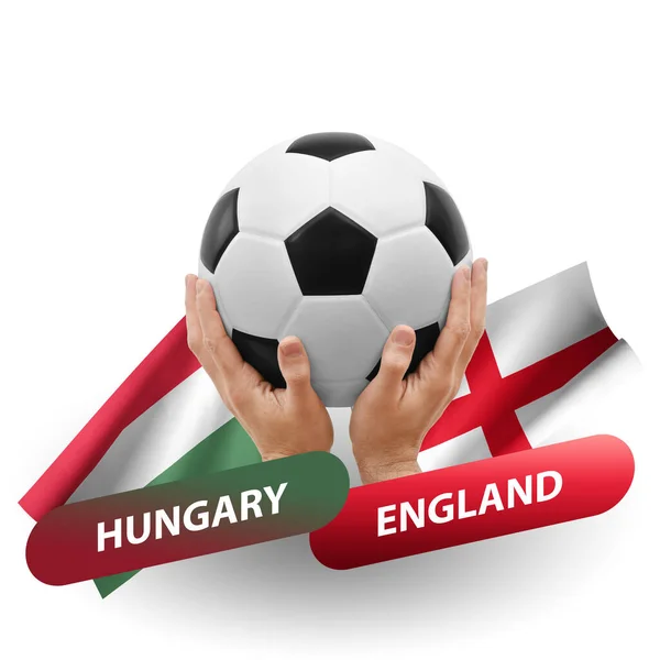 Soccer Football Competition Match National Teams Hungary England — Stockfoto