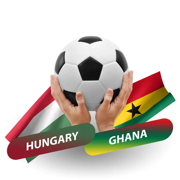 Soccer Football Competition Match National Teams Hungary Ghana — Stock Photo, Image