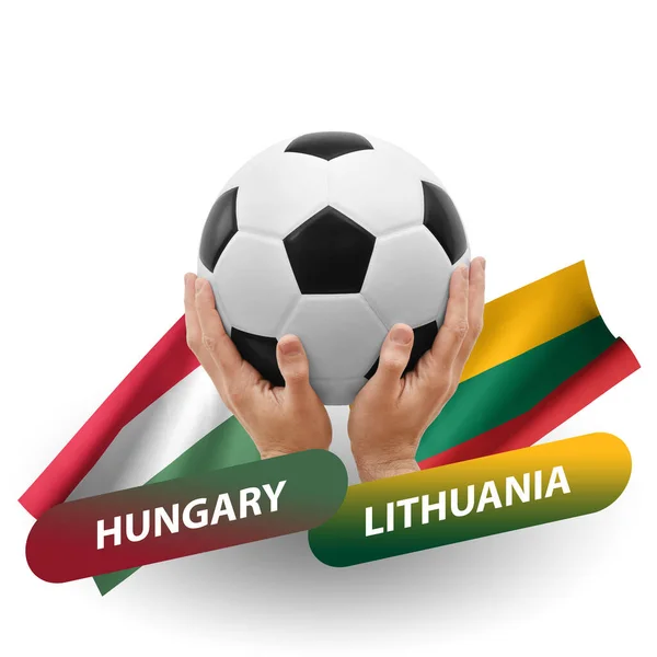Fútbol Partido Competición Fútbol Las Selecciones Nacionales Hungary Lithuania —  Fotos de Stock