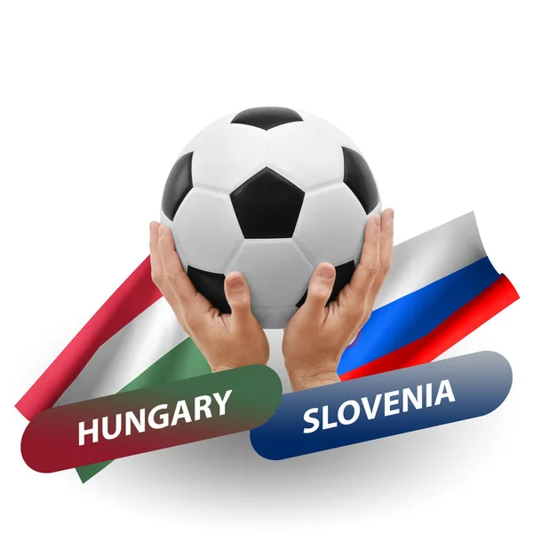 Soccer Football Competition Match National Teams Hungary Slovenia — Photo