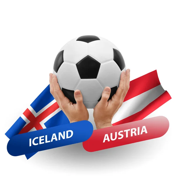 Soccer Football Competition Match National Teams Iceland Austria — Photo