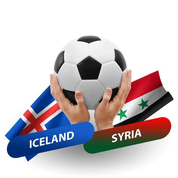 Soccer Football Competition Match National Teams Iceland Syria — Stock Photo, Image