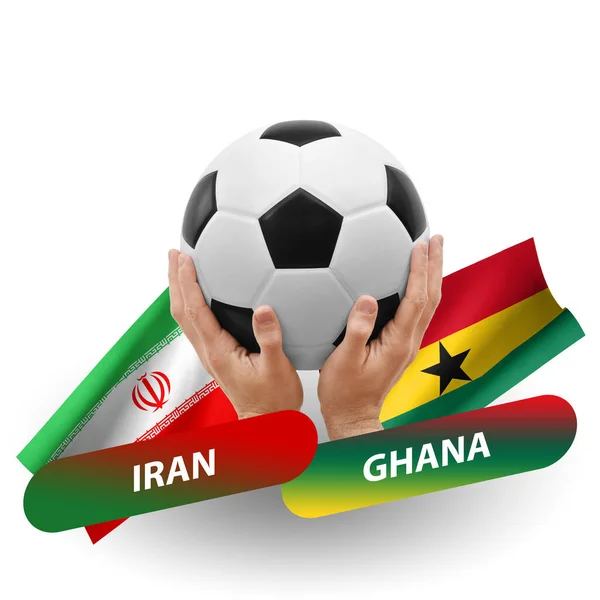 Soccer Football Competition Match National Teams Iran Ghana — Stok fotoğraf