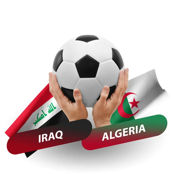 Fútbol Partido Competición Fútbol Equipos Nacionales Iraq Algeria —  Fotos de Stock