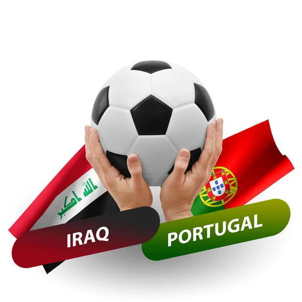 Soccer Football Competition Match National Teams Iraq Portugal — Stock Photo, Image