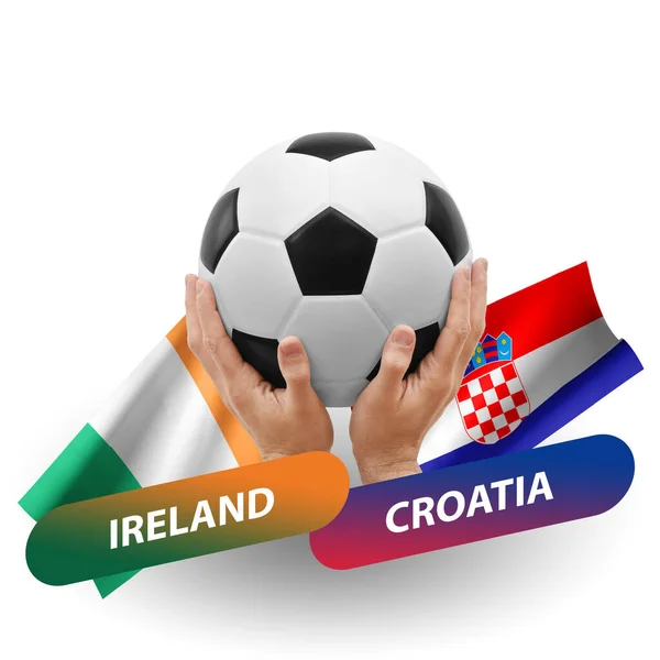 Soccer Football Competition Match National Teams Ireland Croatia — Stockfoto
