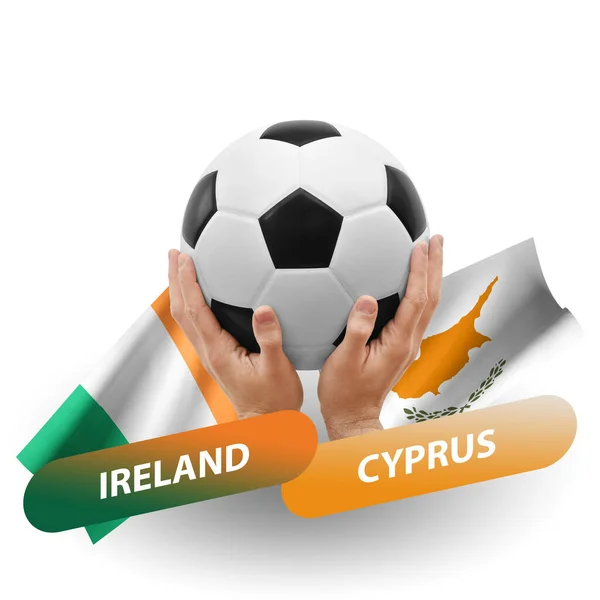 Ποδόσφαιρο Αγώνα Ποδοσφαίρου Εθνικές Ομάδες Ιρλανδία Cyprus — Φωτογραφία Αρχείου