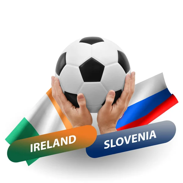 Soccer Football Competition Match National Teams Ireland Slovenia — Stockfoto