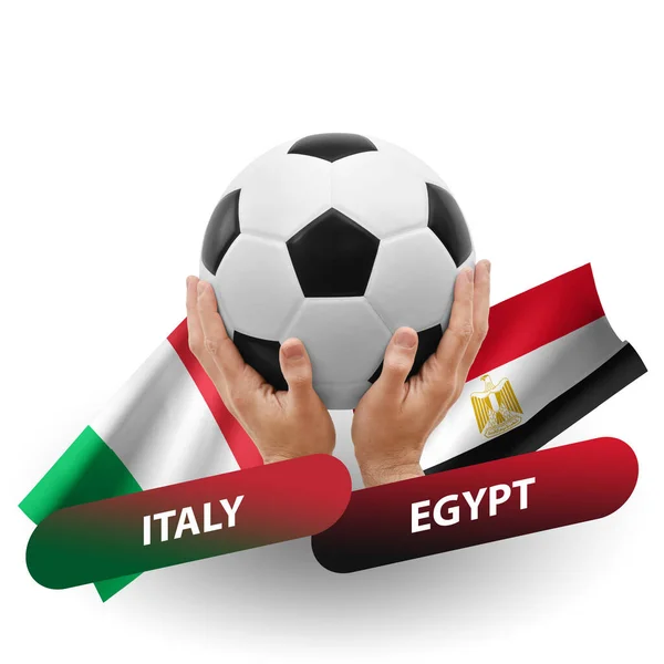 Soccer Football Competition Match National Teams Italy Egypt — ストック写真