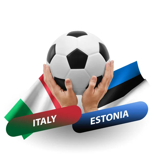 Soccer Football Competition Match National Teams Italy Estonia — Φωτογραφία Αρχείου