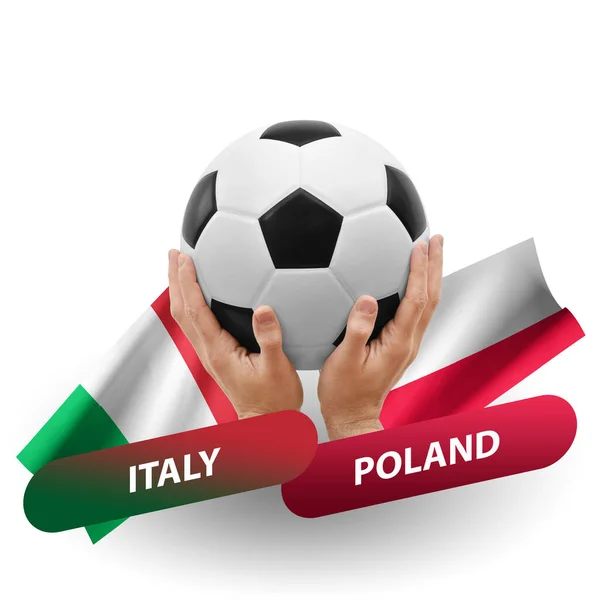 Soccer Football Competition Match National Teams Italy Poland — Photo