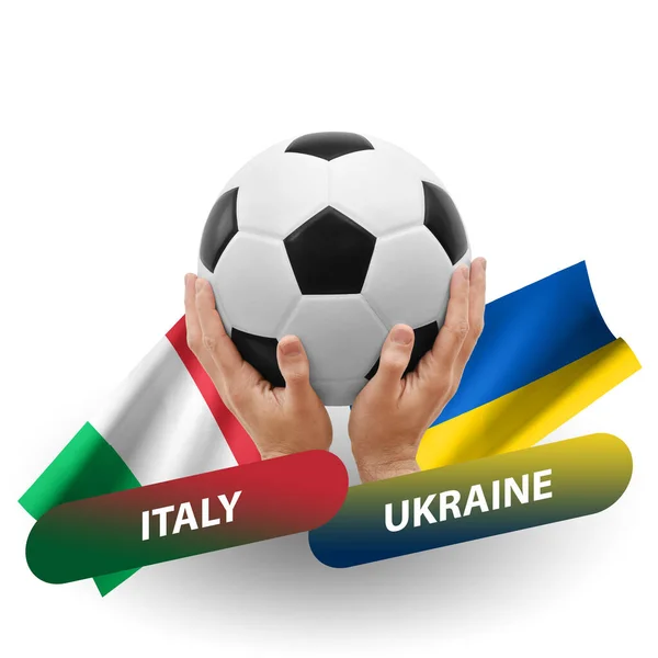 Soccer Football Competition Match National Teams Italy Ukraine — Photo