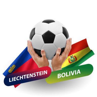 Soccer football competition match, national teams liechtenstein vs bolivia