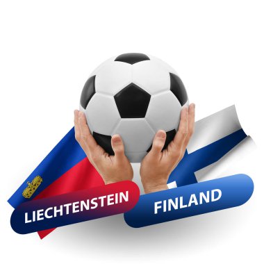 Soccer football competition match, national teams liechtenstein vs finland