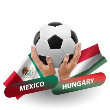 Soccer football competition match, national teams mexico vs hungary