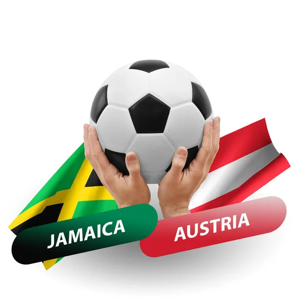 サッカーの試合 ジャマイカ代表対オーストリア代表 — ストック写真