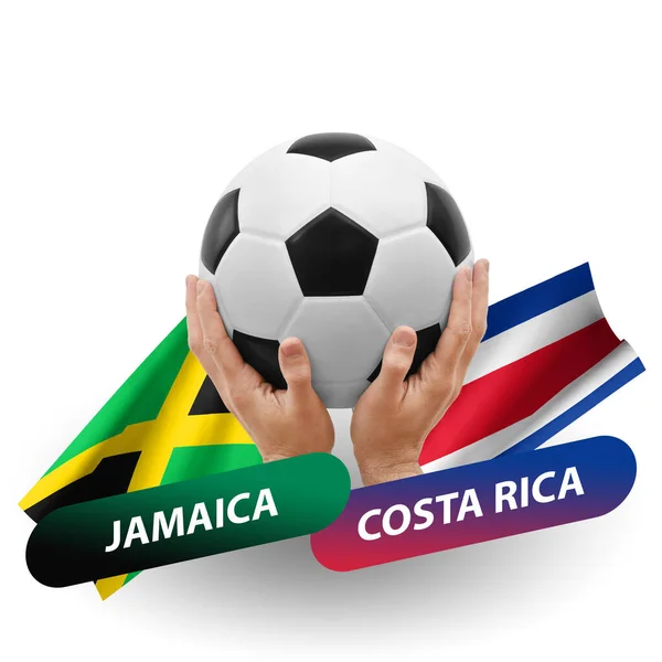 Soccer Football Competition Match National Teams Jamaica Costa Rica — Stock Photo, Image