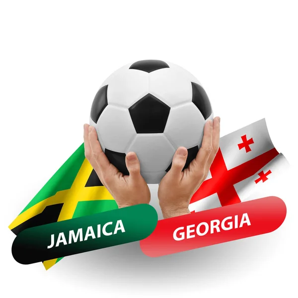 Soccer Football Competition Match National Teams Jamaica Georgia — Foto Stock