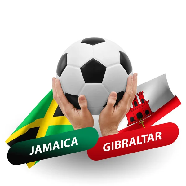 Soccer Football Competition Match National Teams Jamaica Gibraltar — Foto Stock