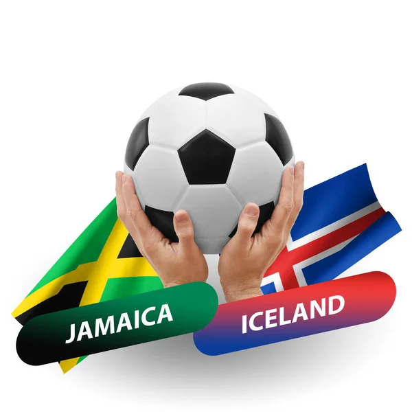 Soccer Football Competition Match National Teams Jamaica Iceland — Foto Stock