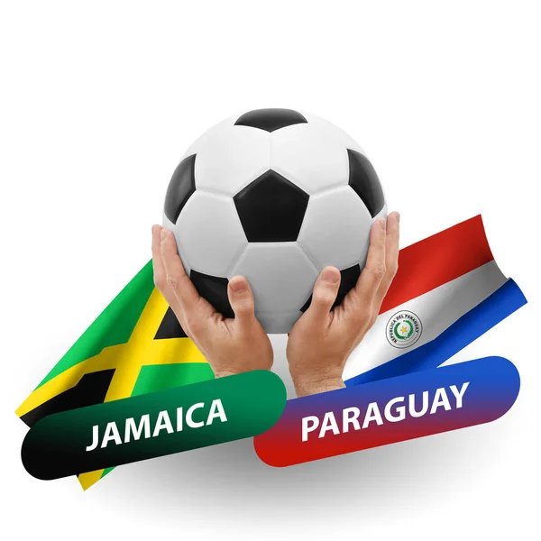 Fútbol Partido Competición Fútbol Selecciones Nacionales Jamaica Paraguay — Foto de Stock