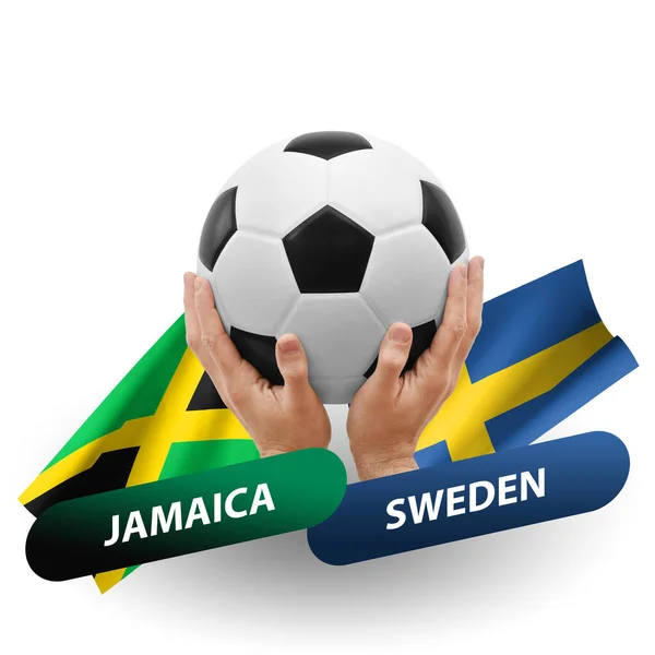 Soccer Football Competition Match National Teams Jamaica Sweden — ストック写真