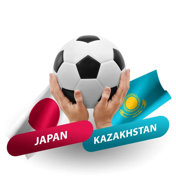 Soccer Football Competition Match National Teams Japan Kazakhstan — Photo