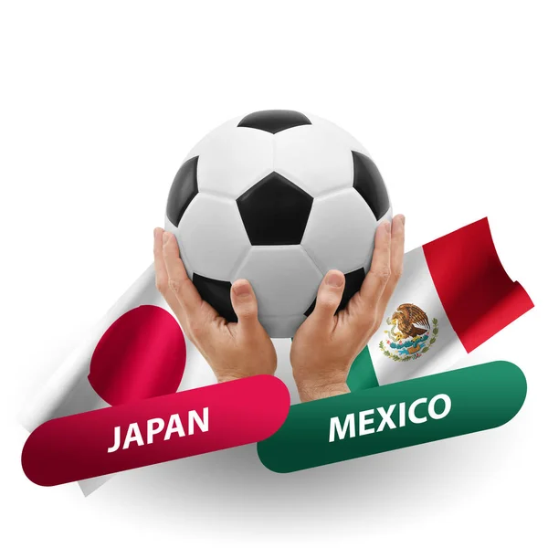 Soccer Football Competition Match National Teams Japan Mexico — Stock fotografie