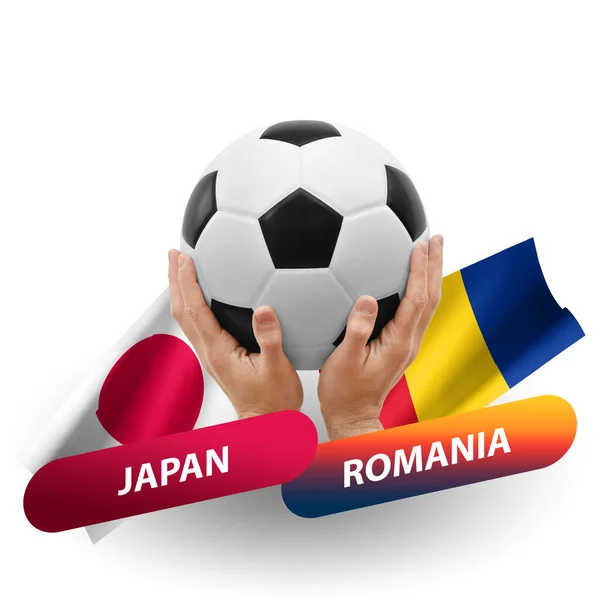 Soccer Football Competition Match National Teams Japan Romania — Photo
